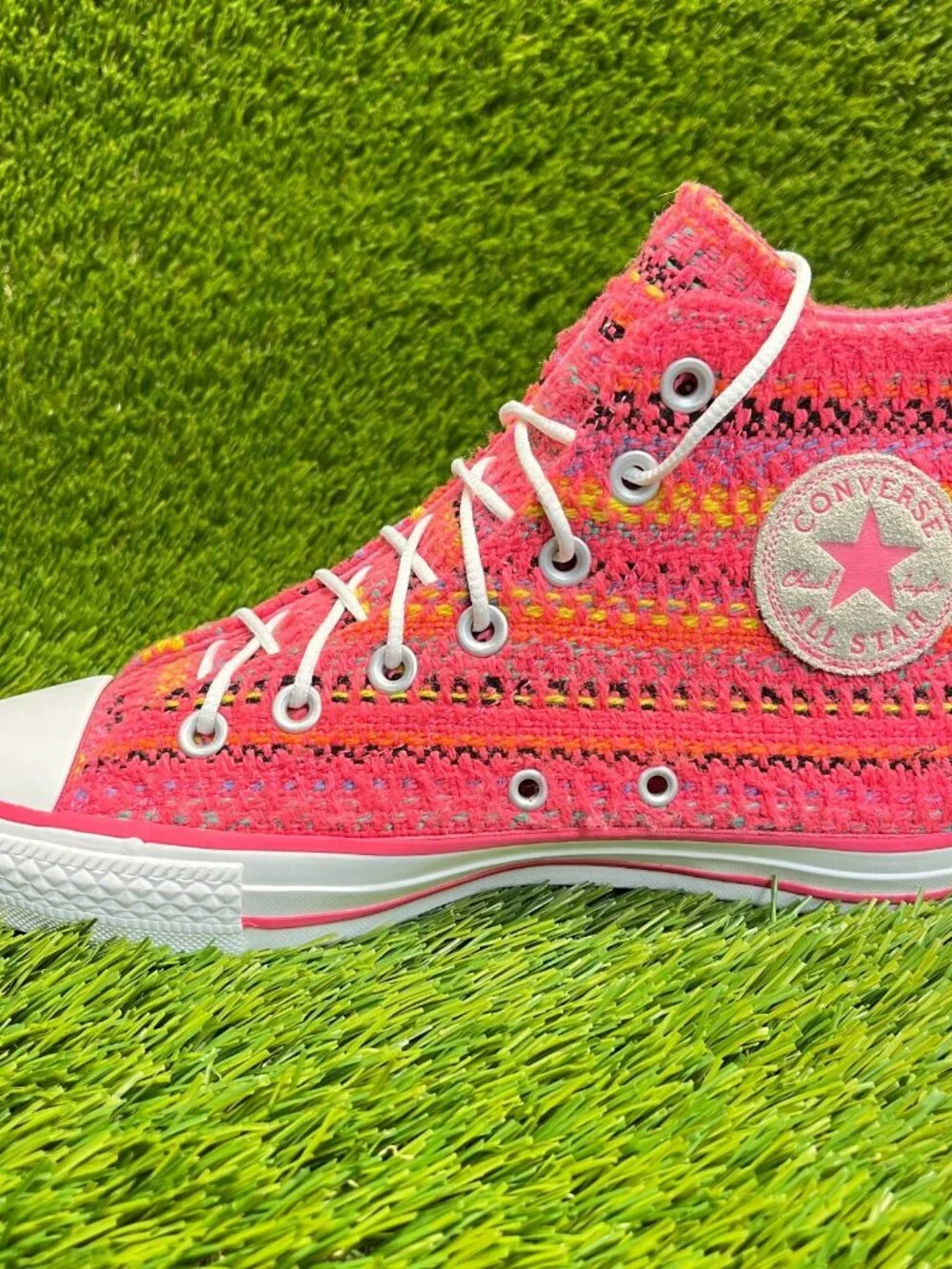 Converse Chuck Taylor All Star Girls Size 5Y Pink White Casual Shoes Sneakers